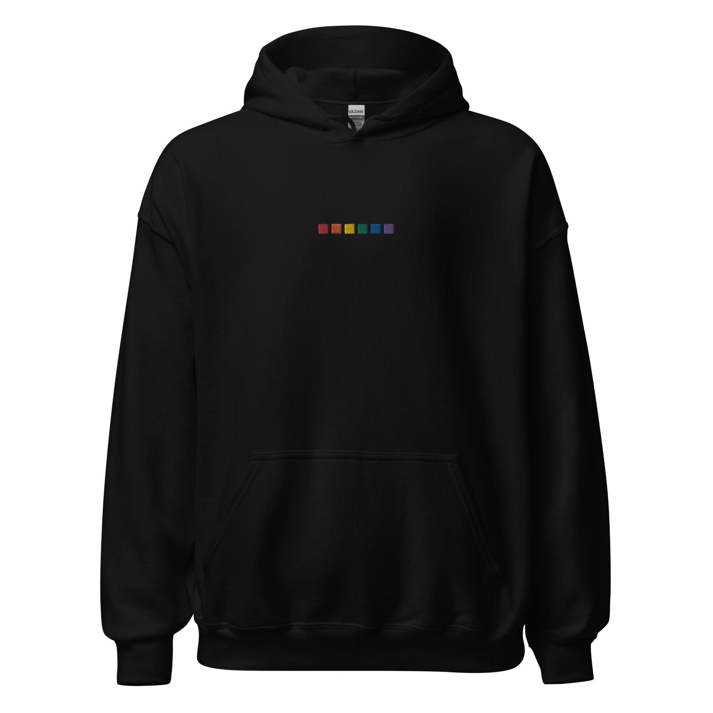 Rainbow Squares Embroidered Unisex Hoodie