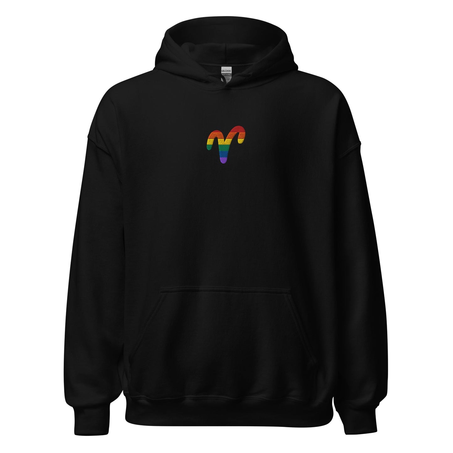 Aries Rainbow Embroidered Unisex Hoodie