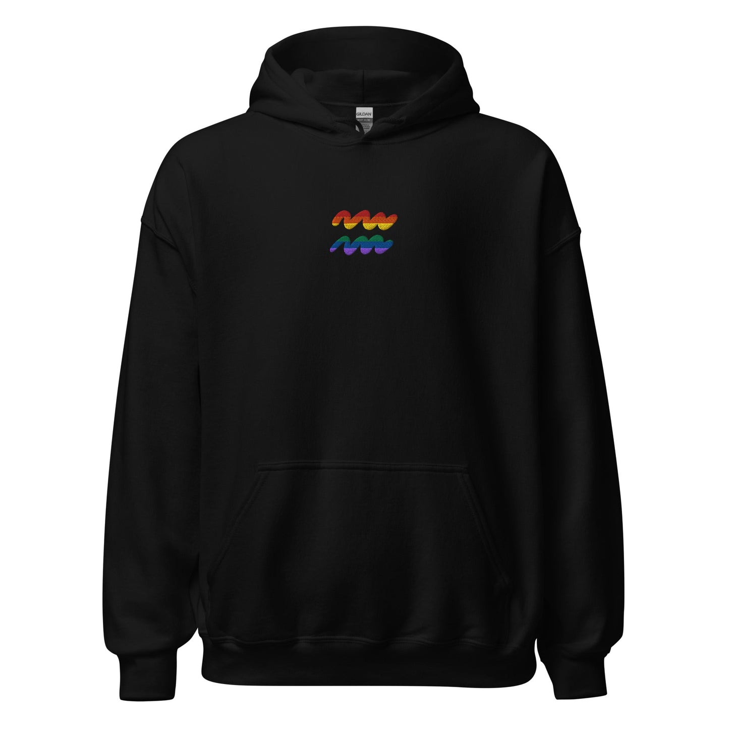 Aquarius Rainbow Embroidered Unisex Hoodie