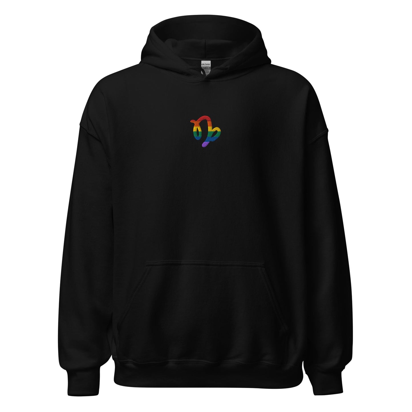 Capricorn Rainbow Embroidered Unisex Hoodie