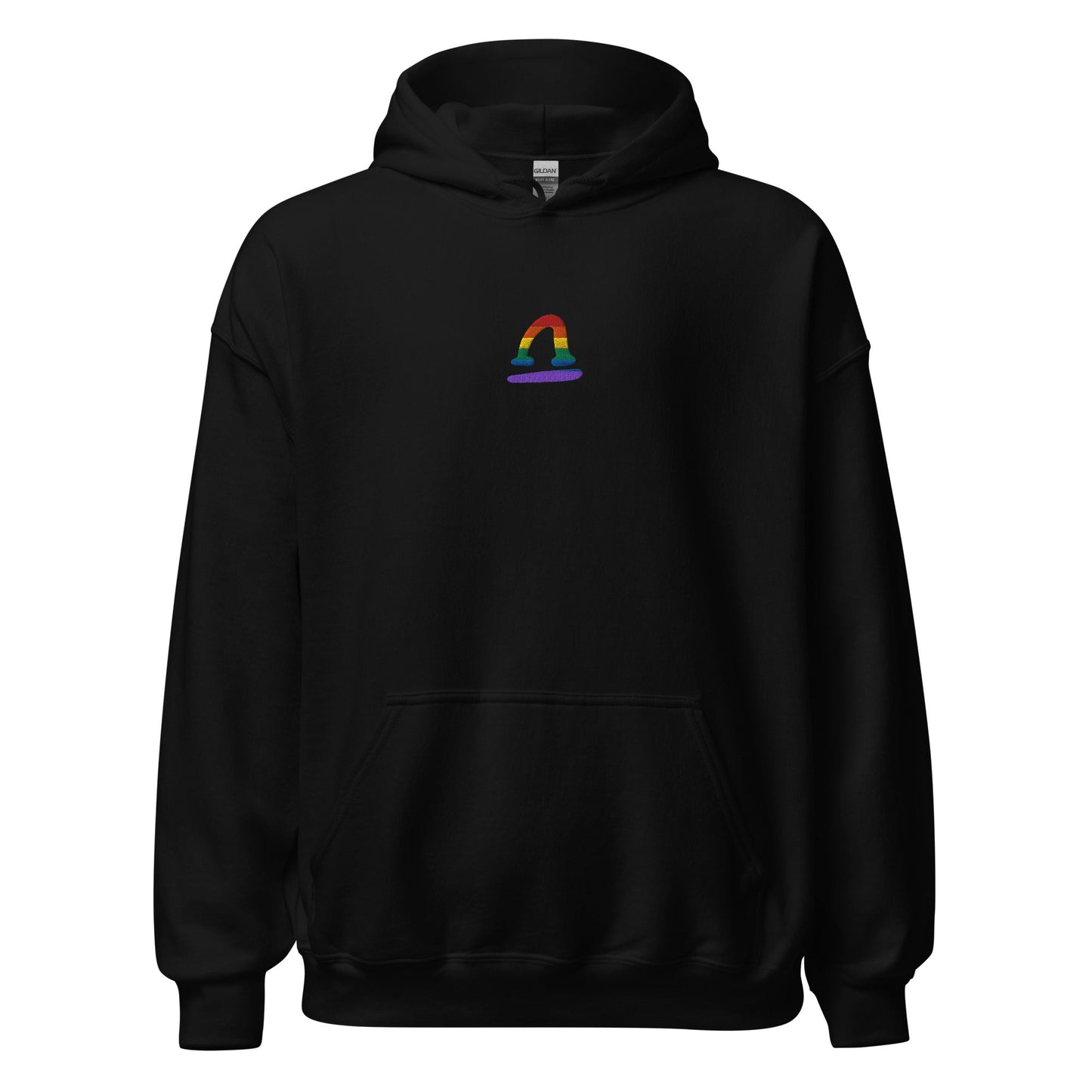 Libra Rainbow Embroidered Unisex Hoodie