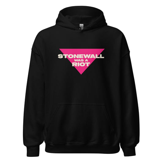 Stonewall Was A Riot Pink Triangle Unisex Hoodie