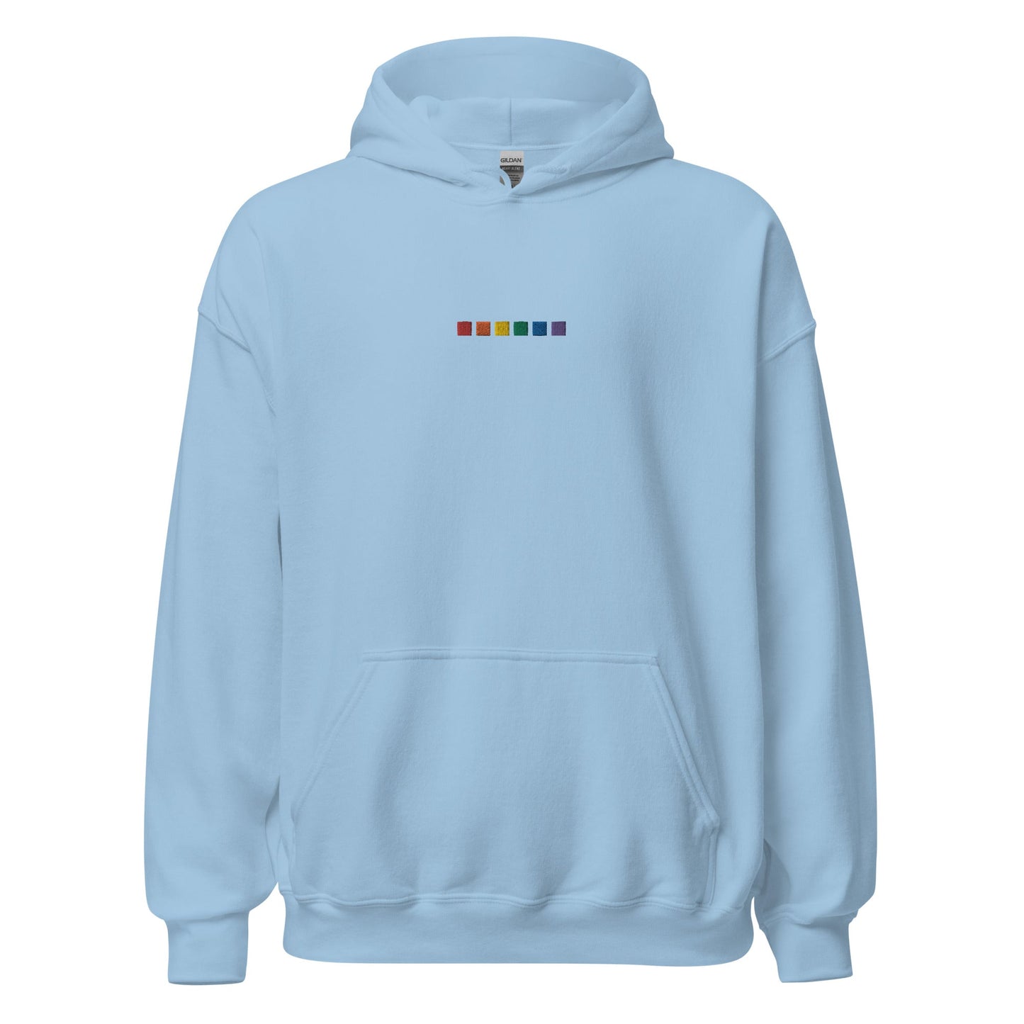 Rainbow Squares Embroidered Unisex Hoodie