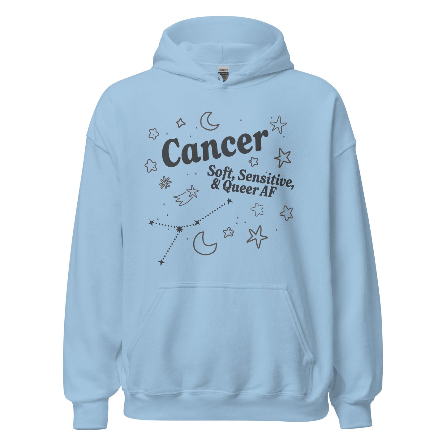 Cancer Soft, Sensitive, and Queer AF Unisex Hoodie