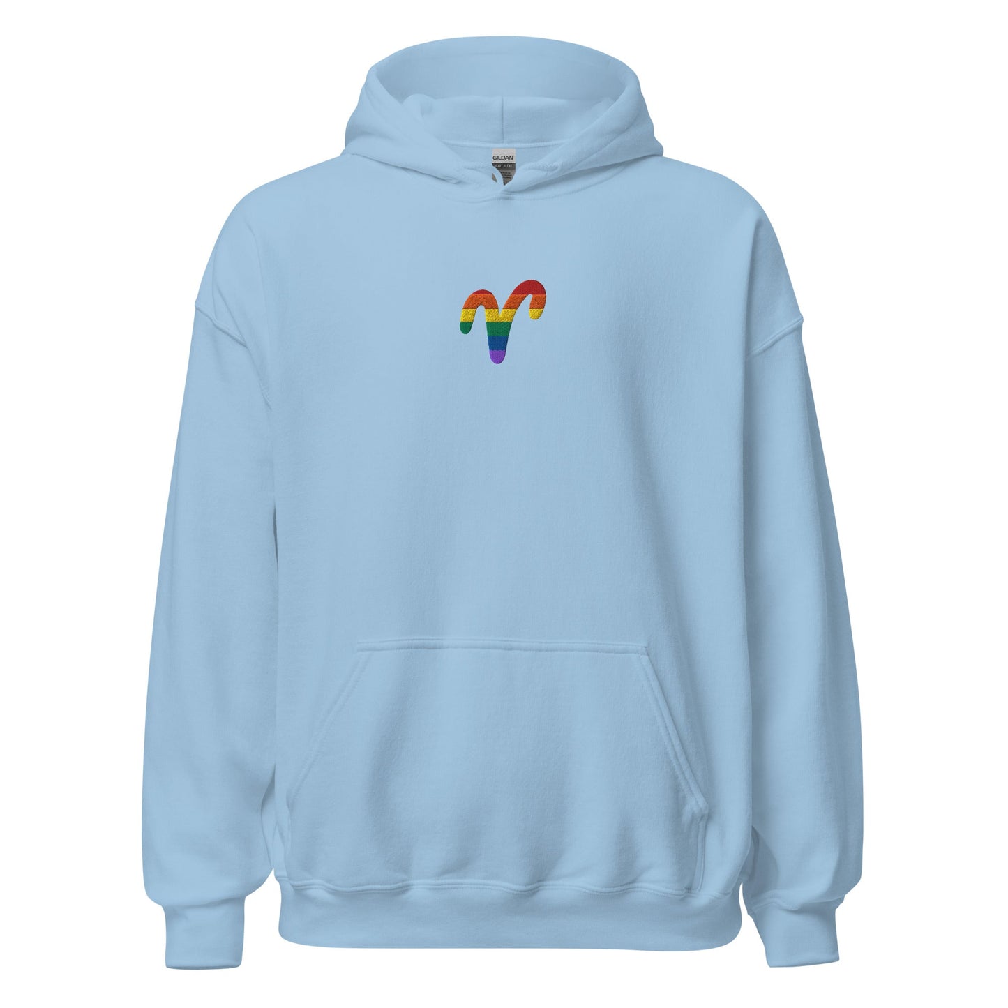 Aries Rainbow Embroidered Unisex Hoodie