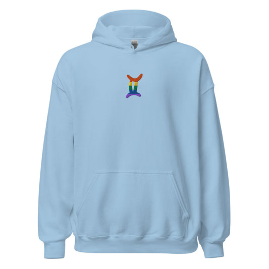 Gemini Rainbow Embroidered Unisex Hoodie
