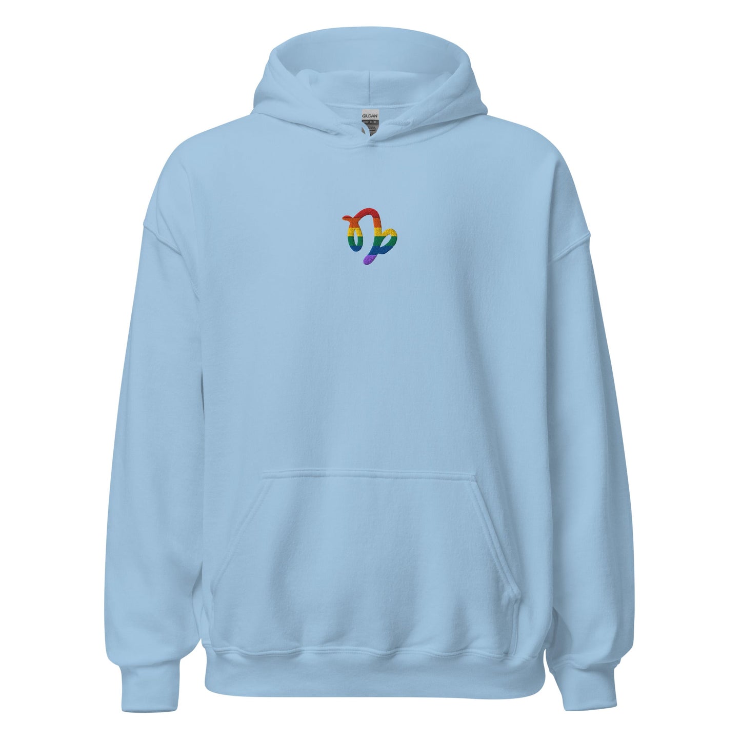 Capricorn Rainbow Embroidered Unisex Hoodie