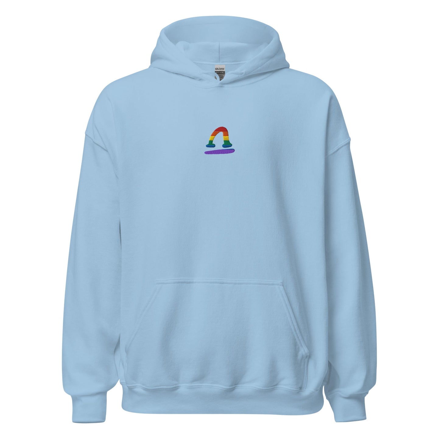 Libra Rainbow Embroidered Unisex Hoodie