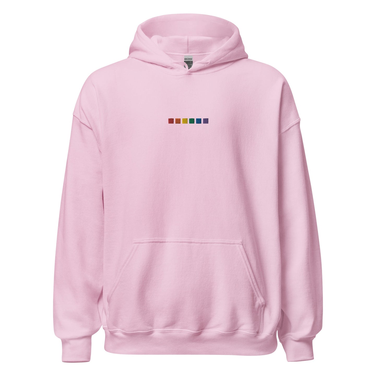 Rainbow Squares Embroidered Unisex Hoodie