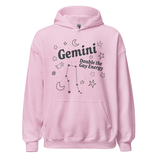 Gemini Double the Gay Energy Unisex Hoodie