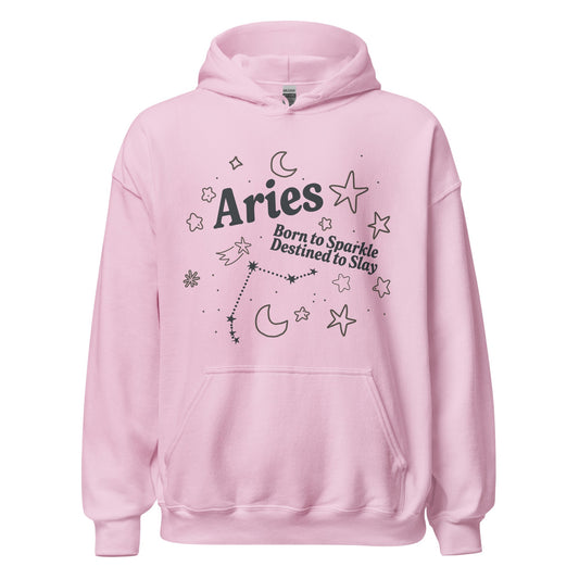 Aries Born to Sparkle Unisex Hoodie