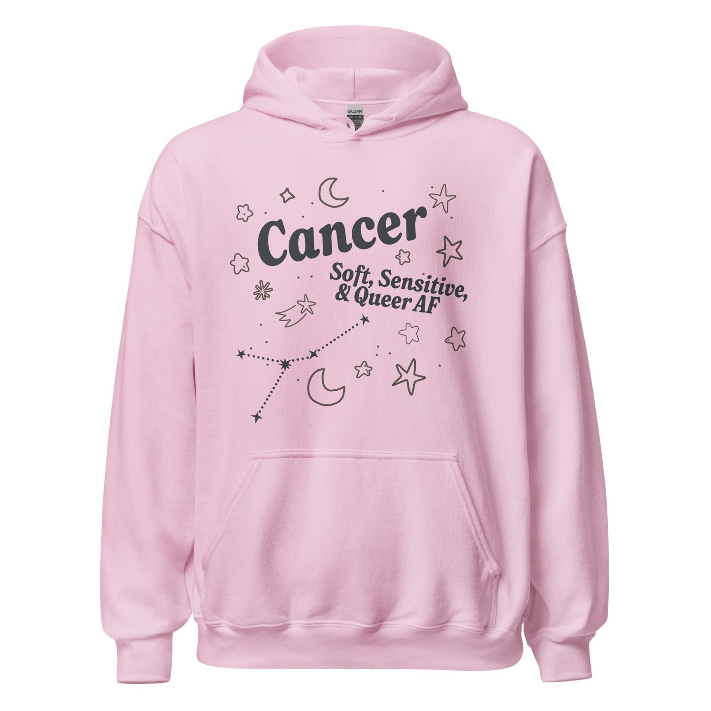 Cancer Soft, Sensitive, and Queer AF Unisex Hoodie
