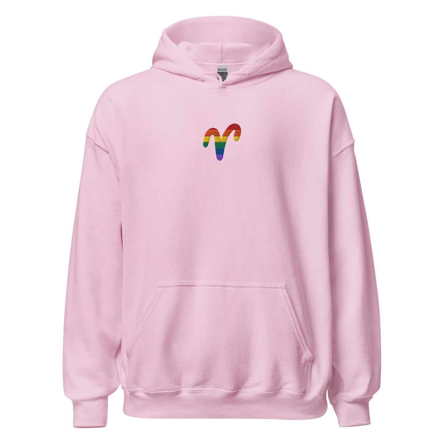 Aries Rainbow Embroidered Unisex Hoodie