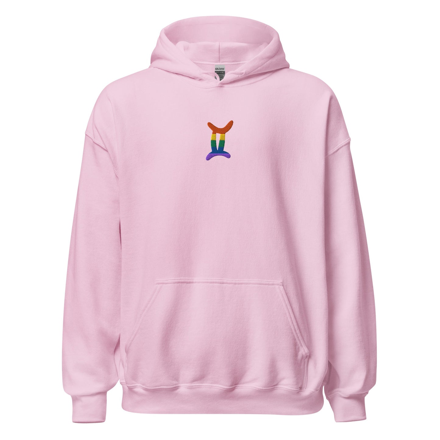 Gemini Rainbow Embroidered Unisex Hoodie