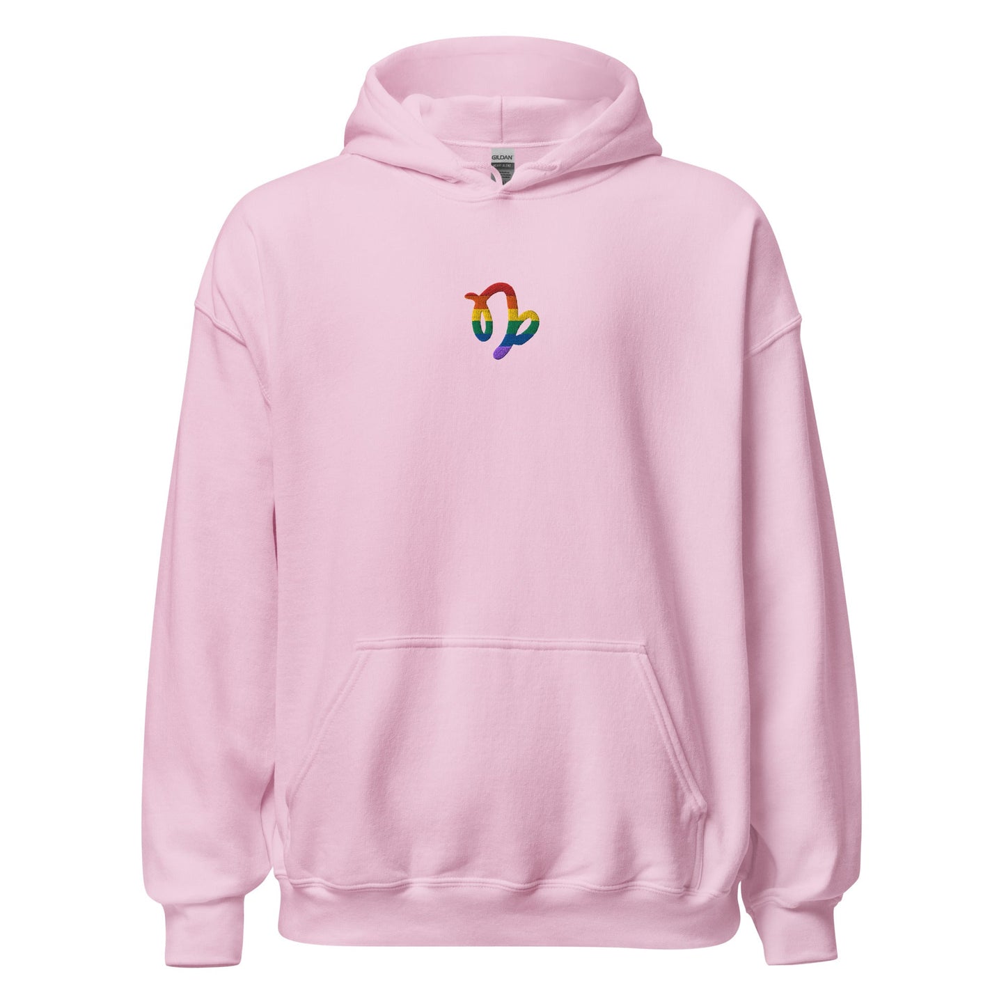 Capricorn Rainbow Embroidered Unisex Hoodie