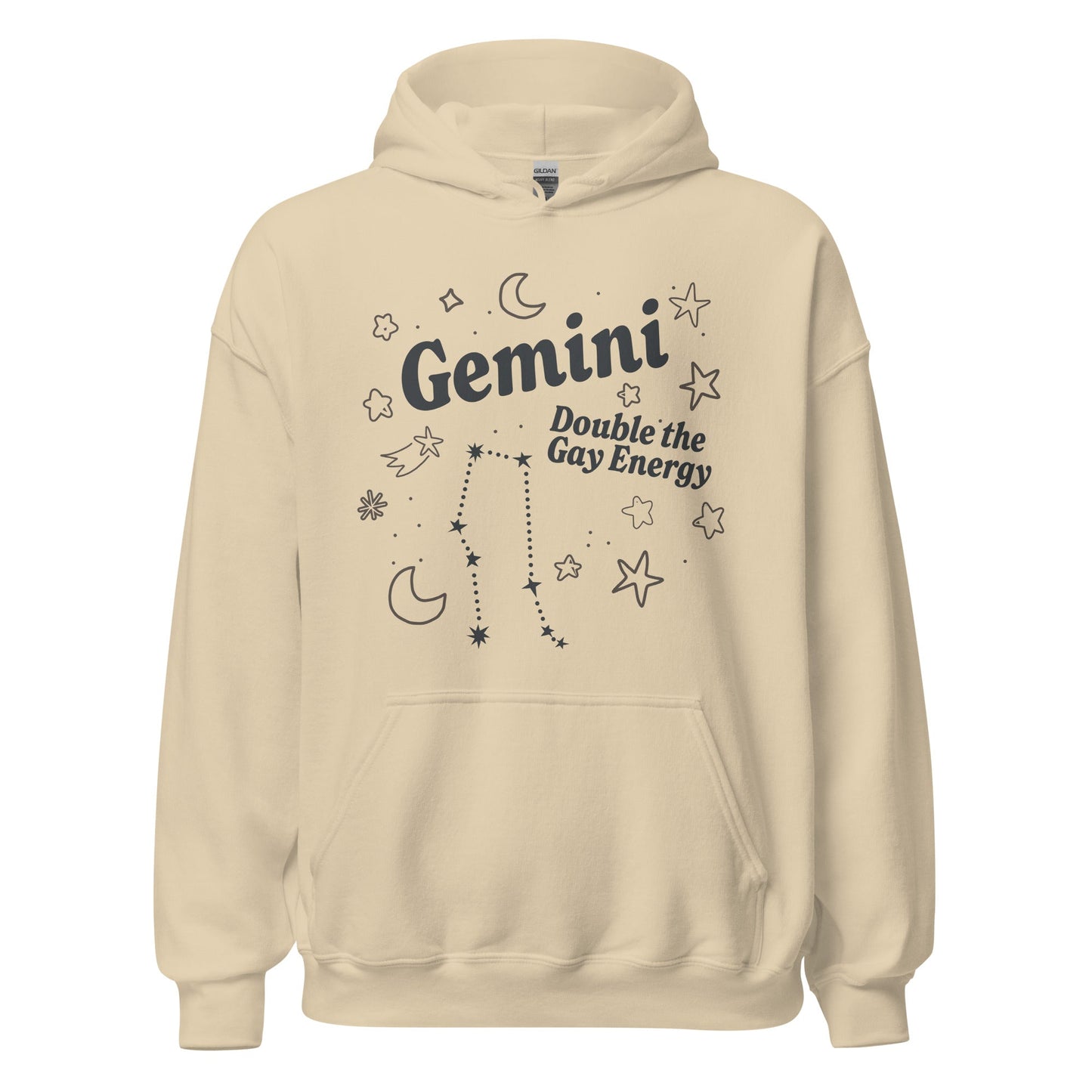 Gemini Double the Gay Energy Unisex Hoodie