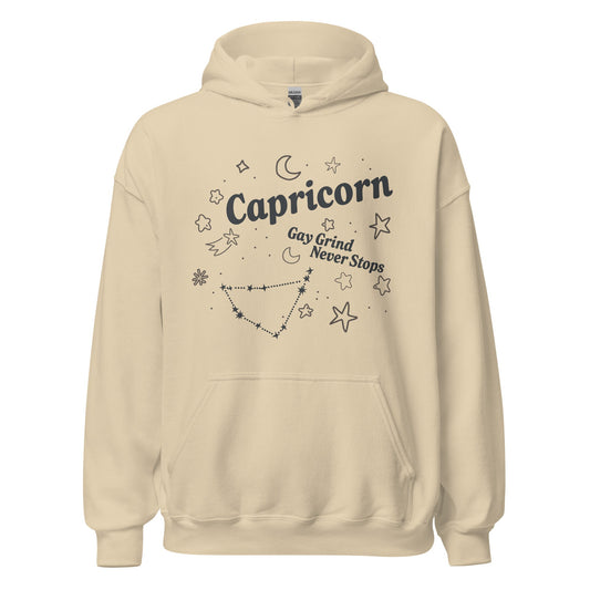 Capricorn  Gay Grind Never Stops Unisex Hoodie
