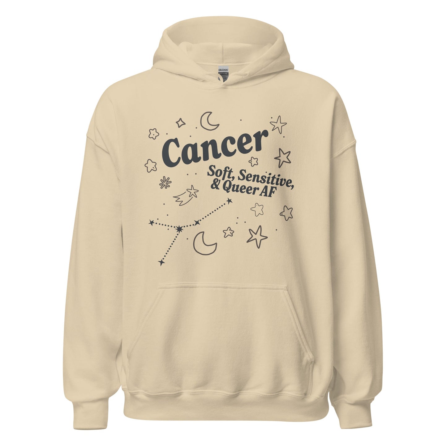 Cancer Soft, Sensitive, and Queer AF Unisex Hoodie