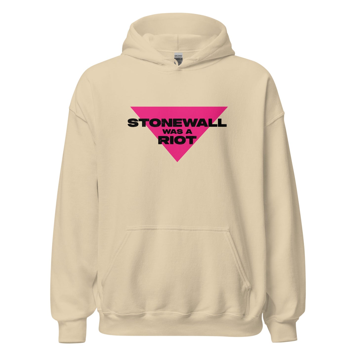 Stonewall Was A Riot Pink Triangle Unisex Hoodie