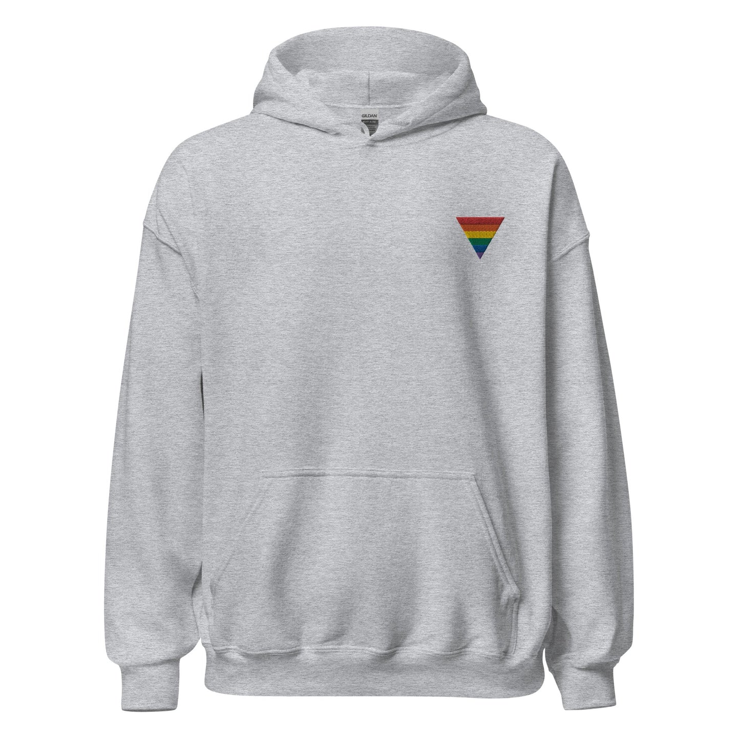 Rainbow Triangle Embroidered Unisex Hoodie