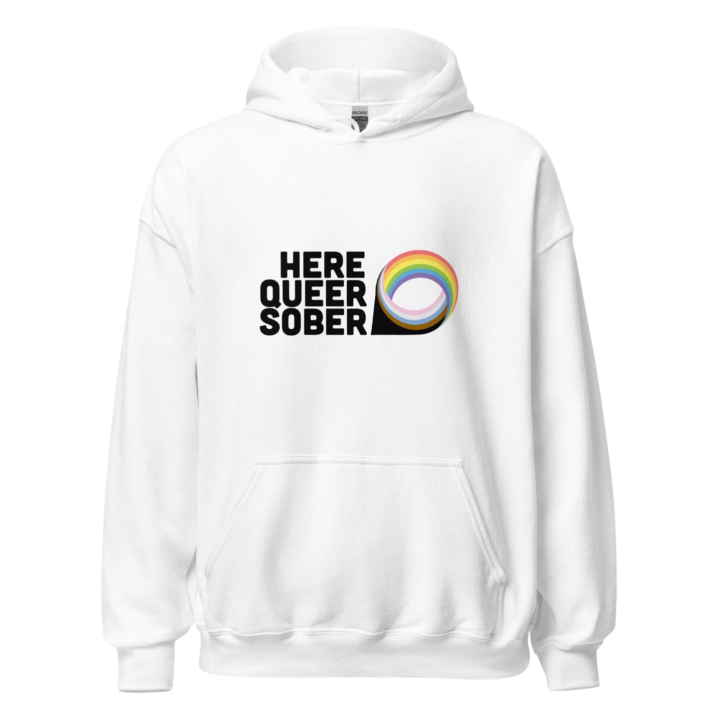 Here Queer Sober Unisex Hoodie