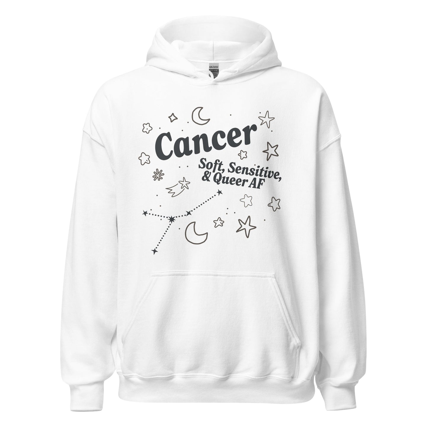 Cancer Soft, Sensitive, and Queer AF Unisex Hoodie