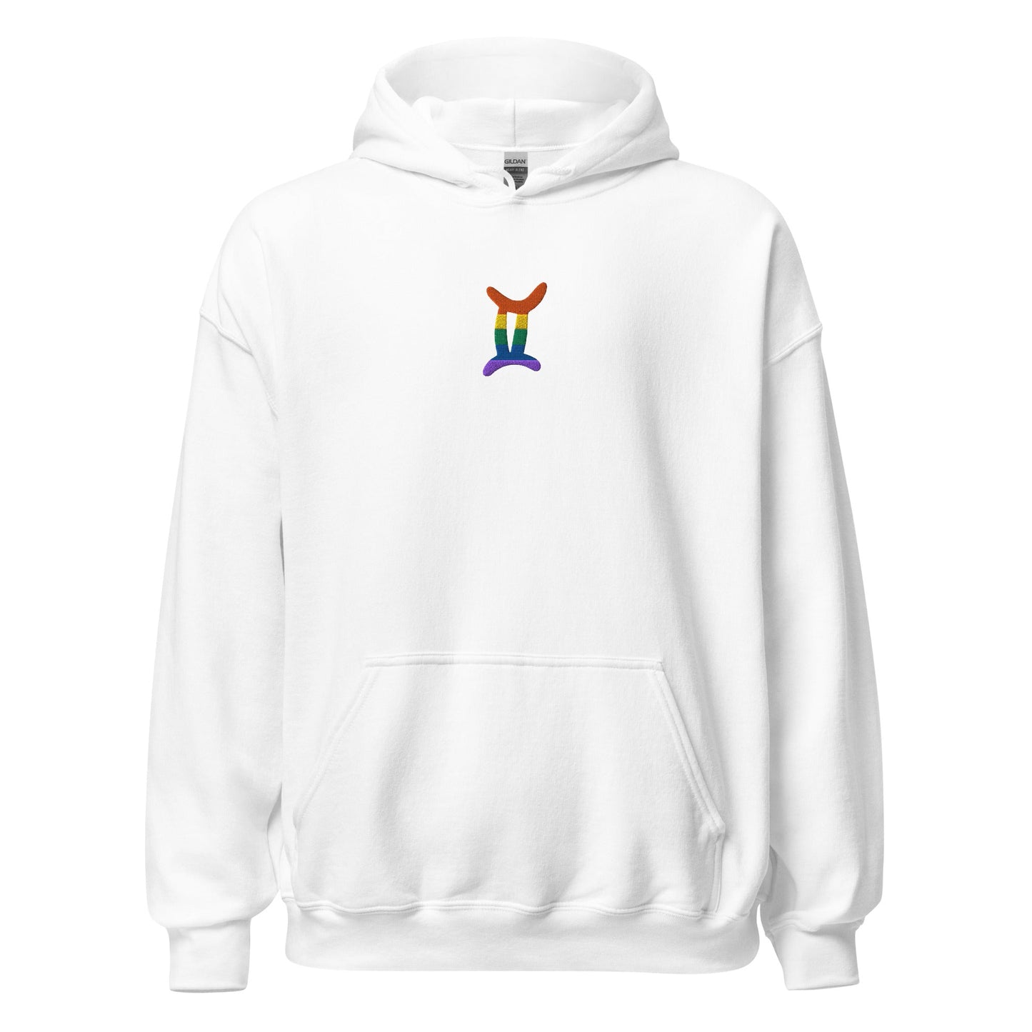 Gemini Rainbow Embroidered Unisex Hoodie