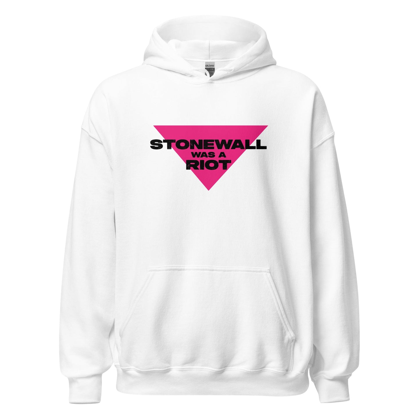 Stonewall Was A Riot Pink Triangle Unisex Hoodie