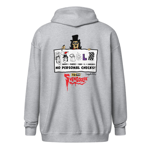 "Too Drawn Out" SvengoolieÂ® Zip-up Hoodie by Rich Koz