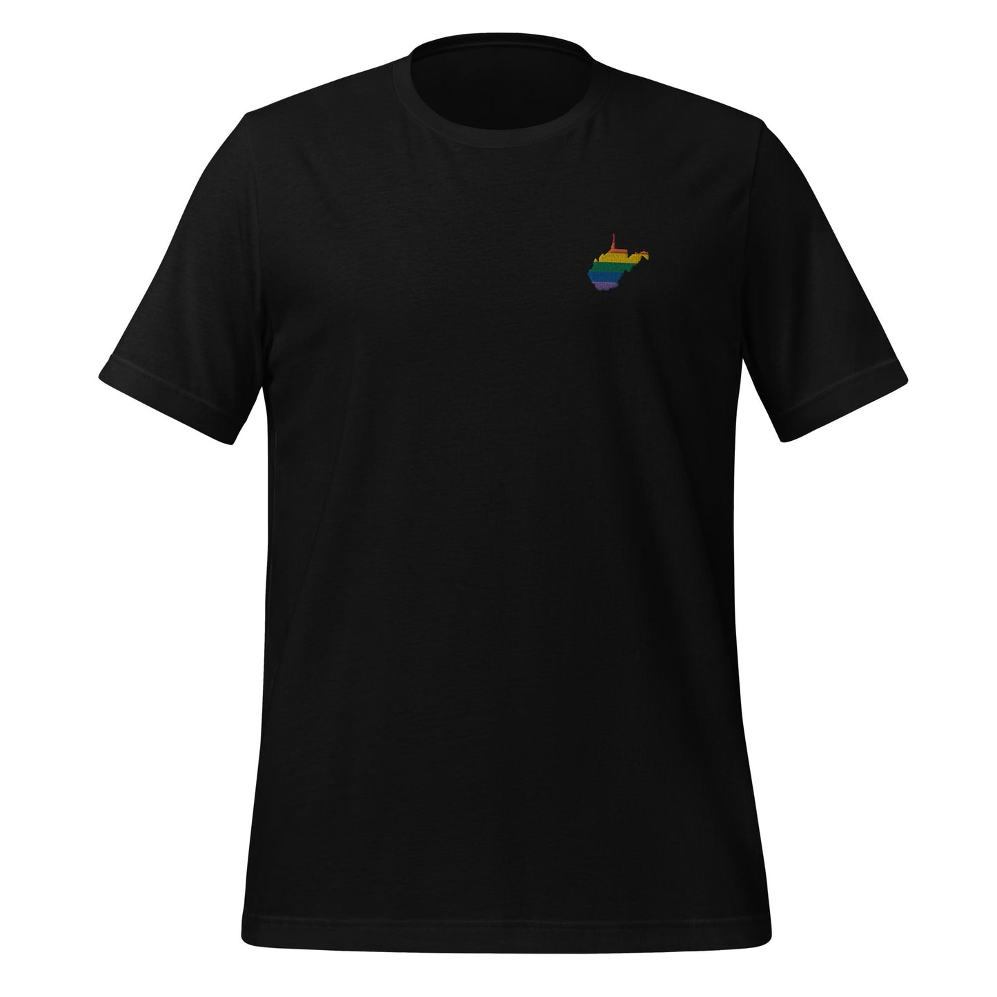 West Virginia Rainbow Embroidered Unisex T-Shirt
