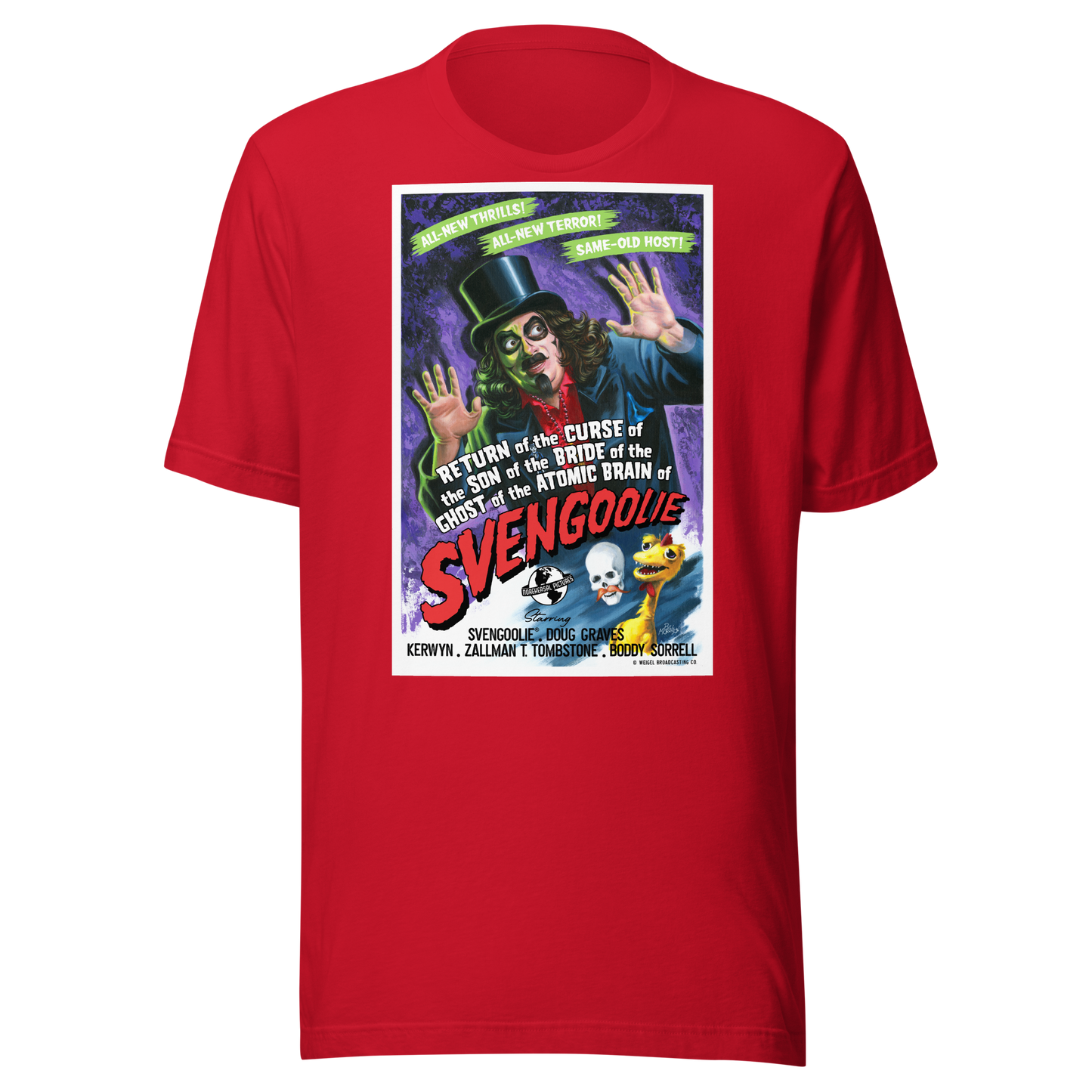 "The Horror of Svengoolie Poster" SvengoolieÂ® T-Shirt by Bill Morrison (2022 Series)