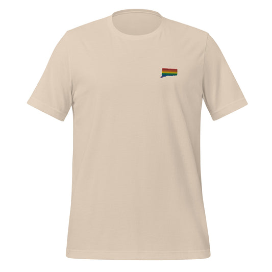 Connecticut Rainbow Embroidered Unisex T-Shirt