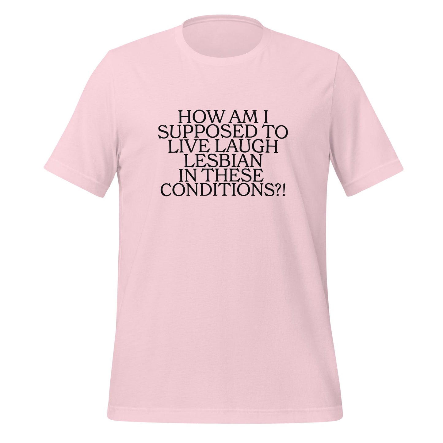 How Am I Supposed To Live Laugh Lesbian In These Conditions Unisex T-Shirt