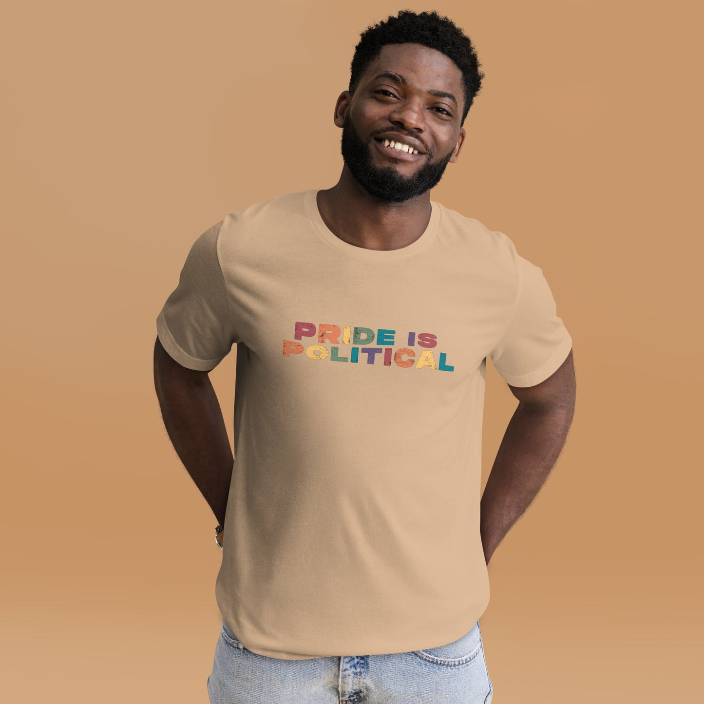 Pride is Political Distressed Unisex t-shirt