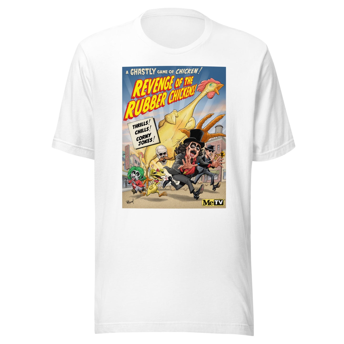 "Revenge of the Rubber Chickens" SvengoolieÂ® T-Shirt by Tom Richmond (2023 Series)