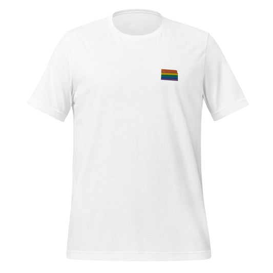 Kansas Rainbow Embroidered Unisex T-Shirt