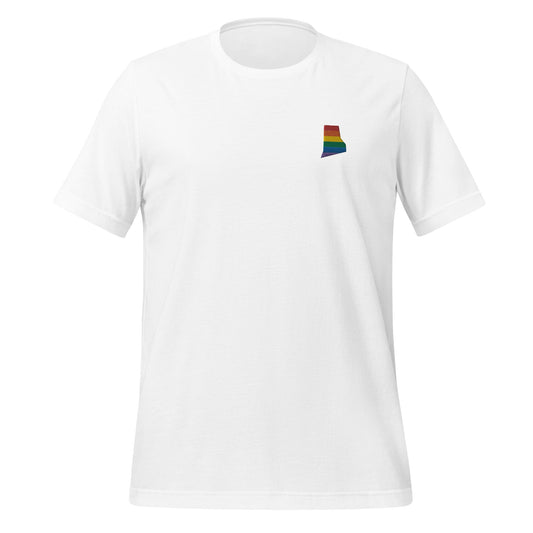 Rhode Island Rainbow Embroidered Unisex T-Shirt