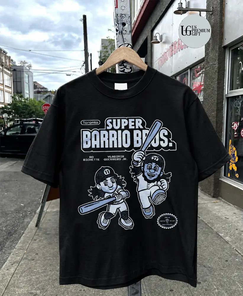 Super Barrio Bros Bo Bichette and Vladimir Guerrero Jr. Toronto Blue Jays baseball shirt