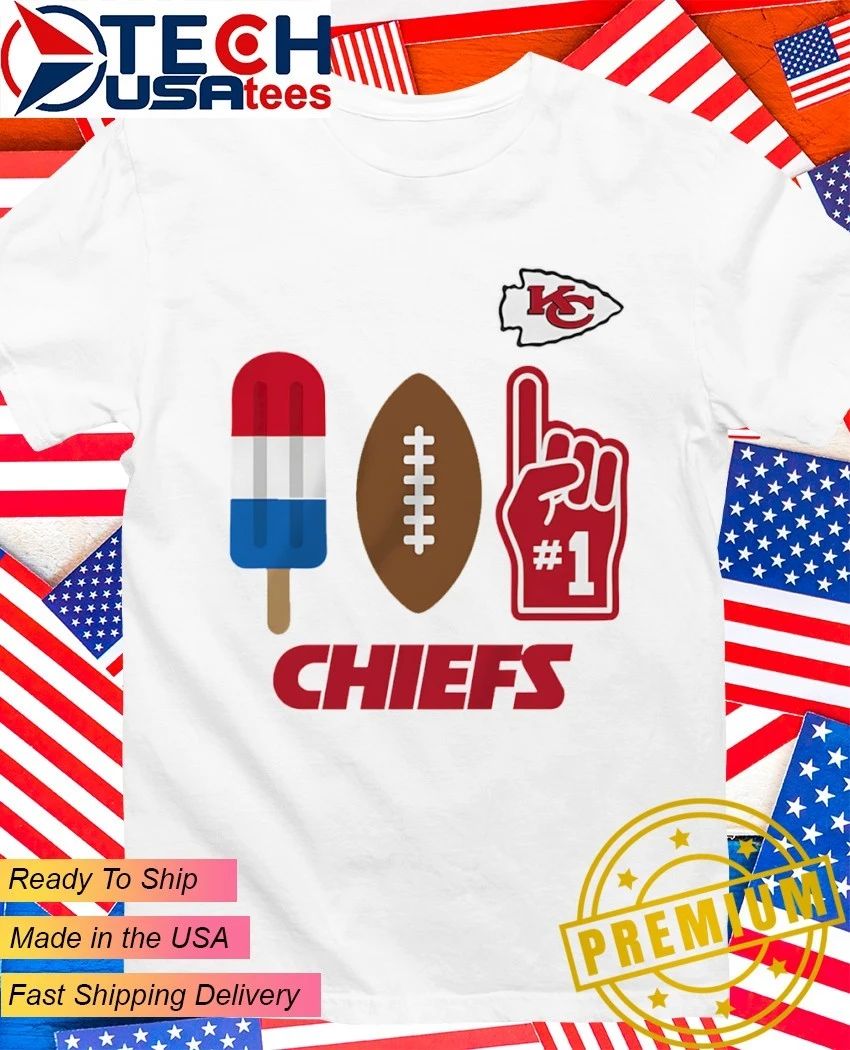 Kansas City Chiefs Americana Pop popsicle football and number 1 shirt