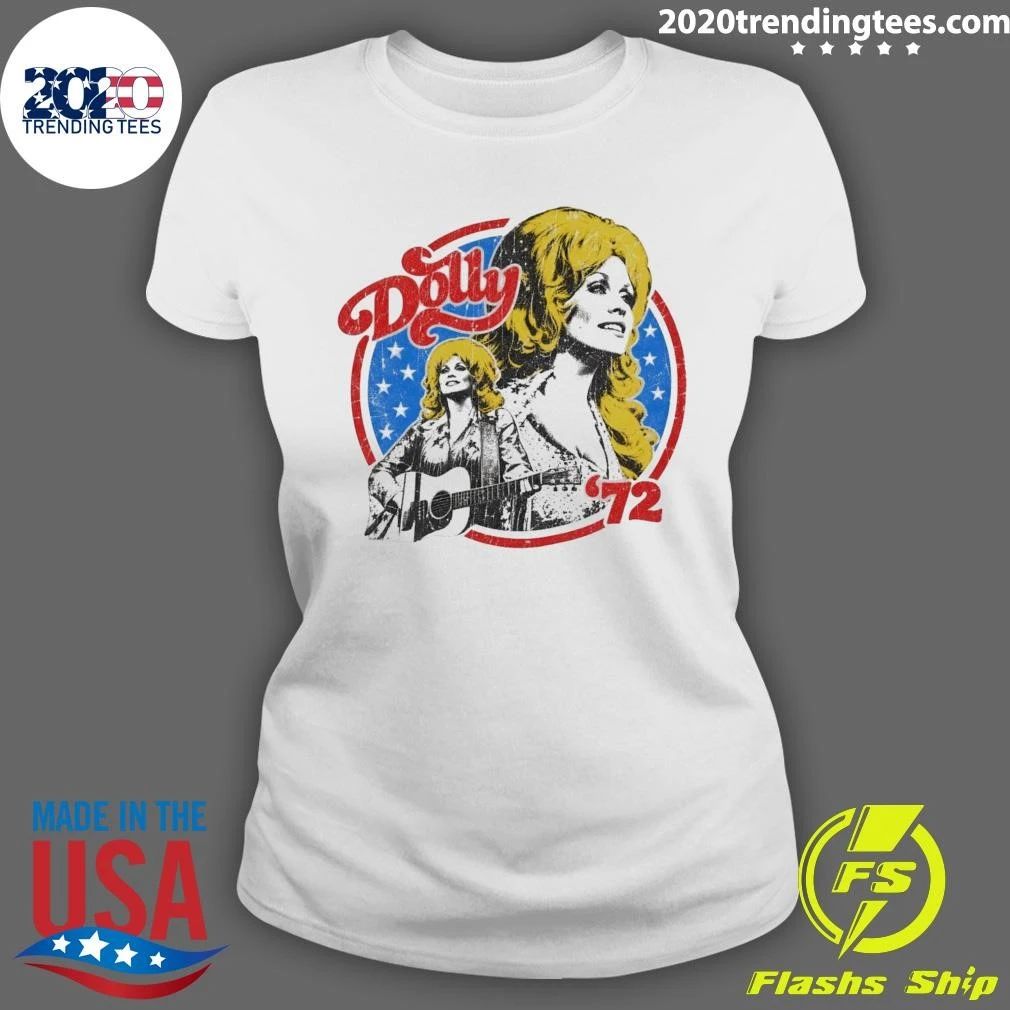 Dolly 72 Ringer Tee Vintage 70s Country Music Retro Shirt
