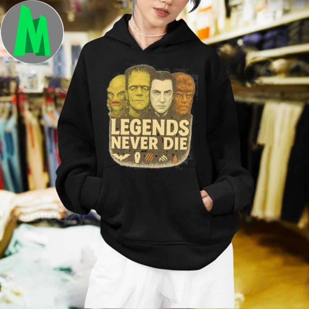 Horror Movie Monsters Inspired Legends Never Die 2025 Shirt