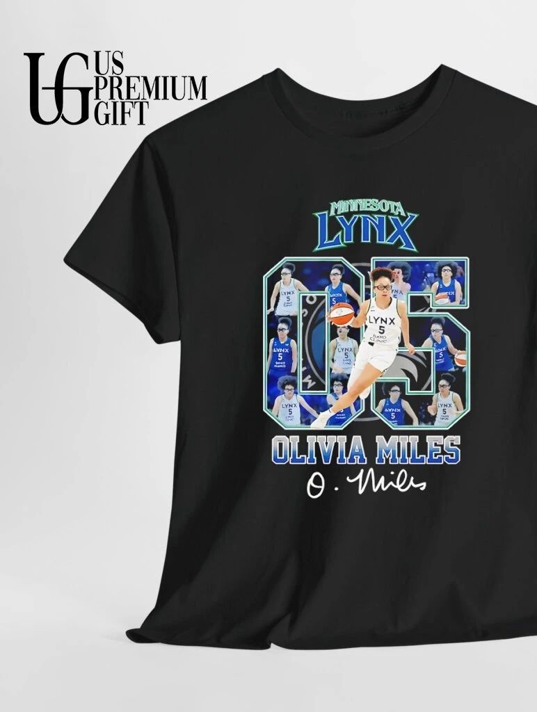 Olivia Miles No 5 Minnesota Lynx WNBA signature number collage signature shirt
