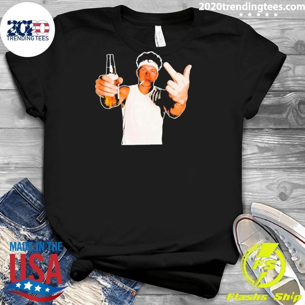 Ben Shelton Middle Finger Smoking And Beer Shirt