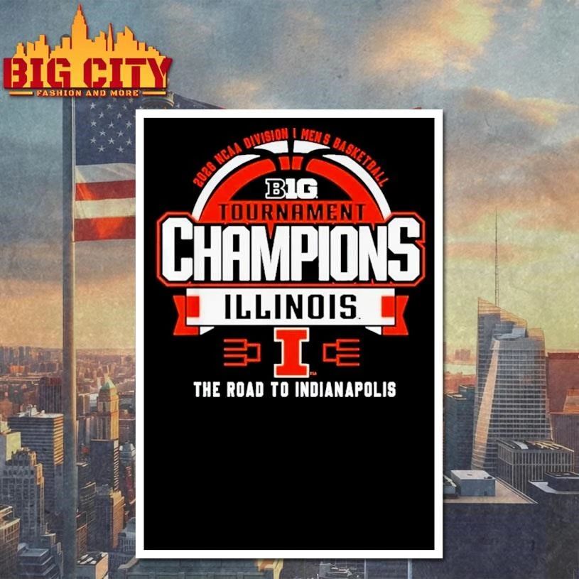 Illinois 2026 NCAA Men’s Champions Tournament Logo College Basketball Shirt