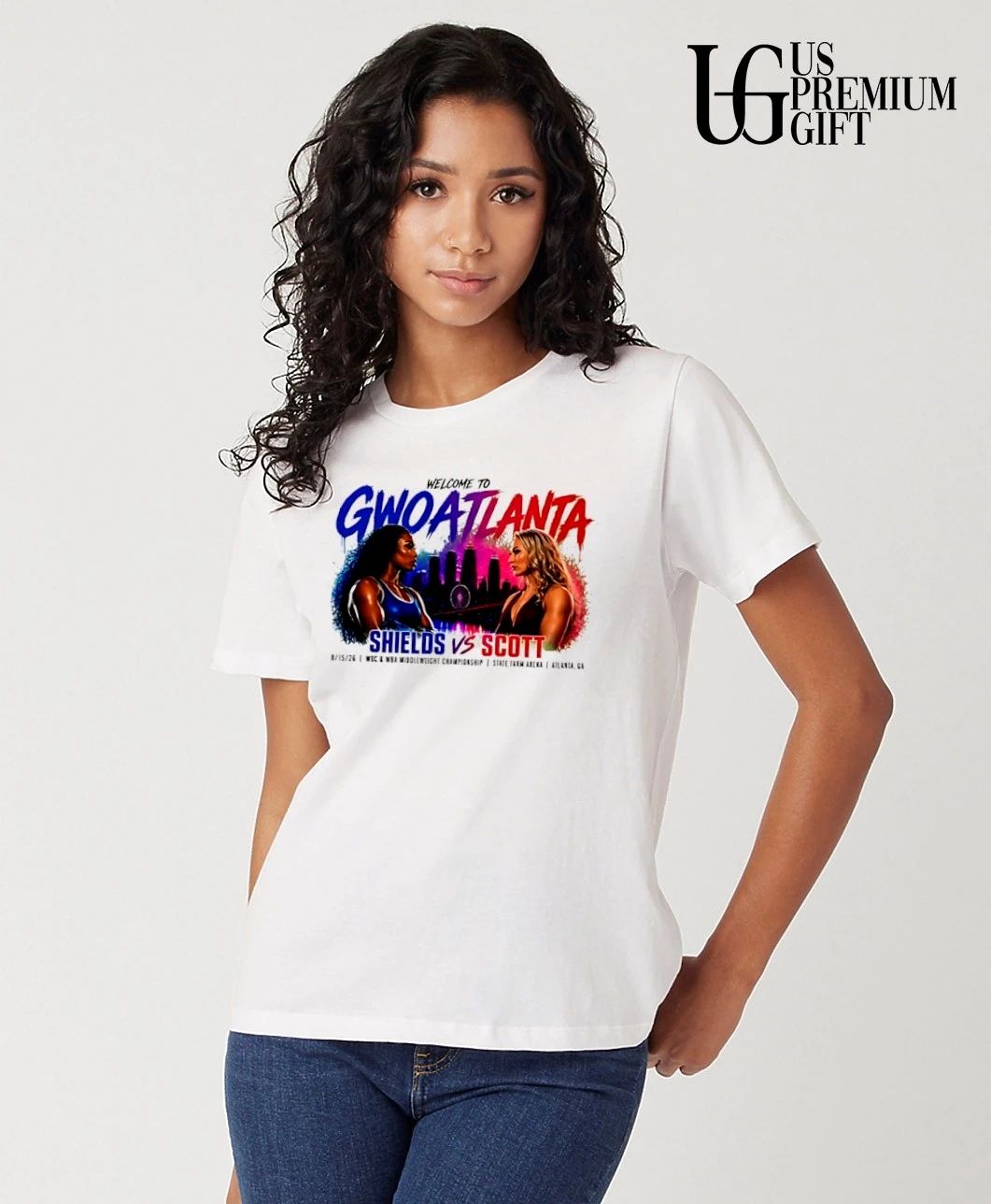Claressa Shields vs Kelsey Scott Gwoatlanta WBC and WBA Middleweight shirt