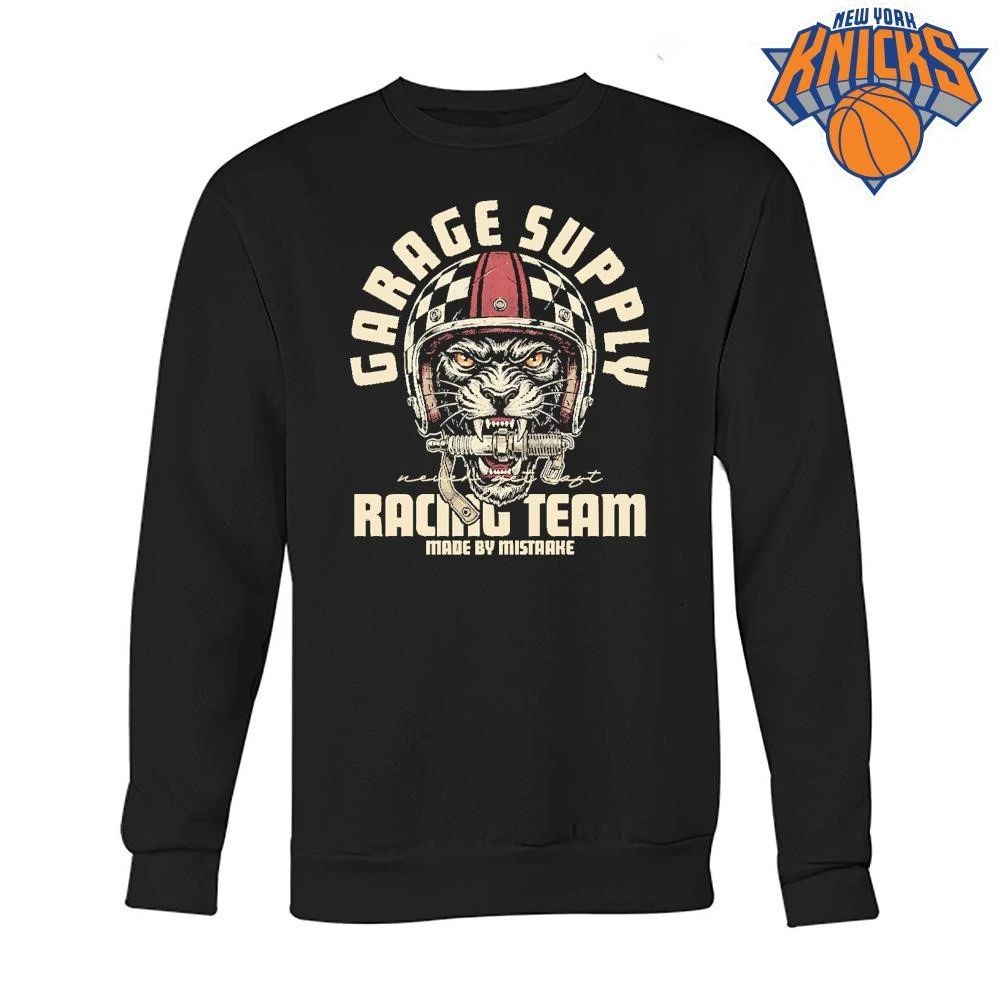 Garage Supply Racing Team Aggressive Black Panther Motorcycle Helmet Spark Plug Shirt