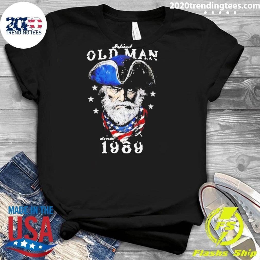 Defiant Old Man Since 1989 Birthday Patriotic Shirt