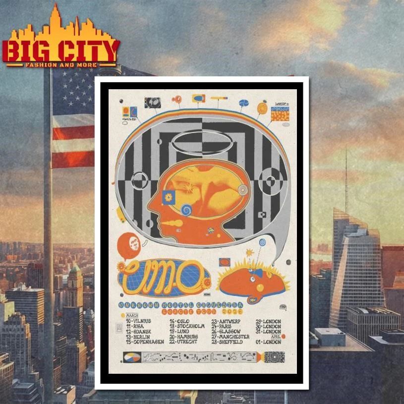 Unknown Mortal Orchestra Euro Tour 2026 Poster Shirt