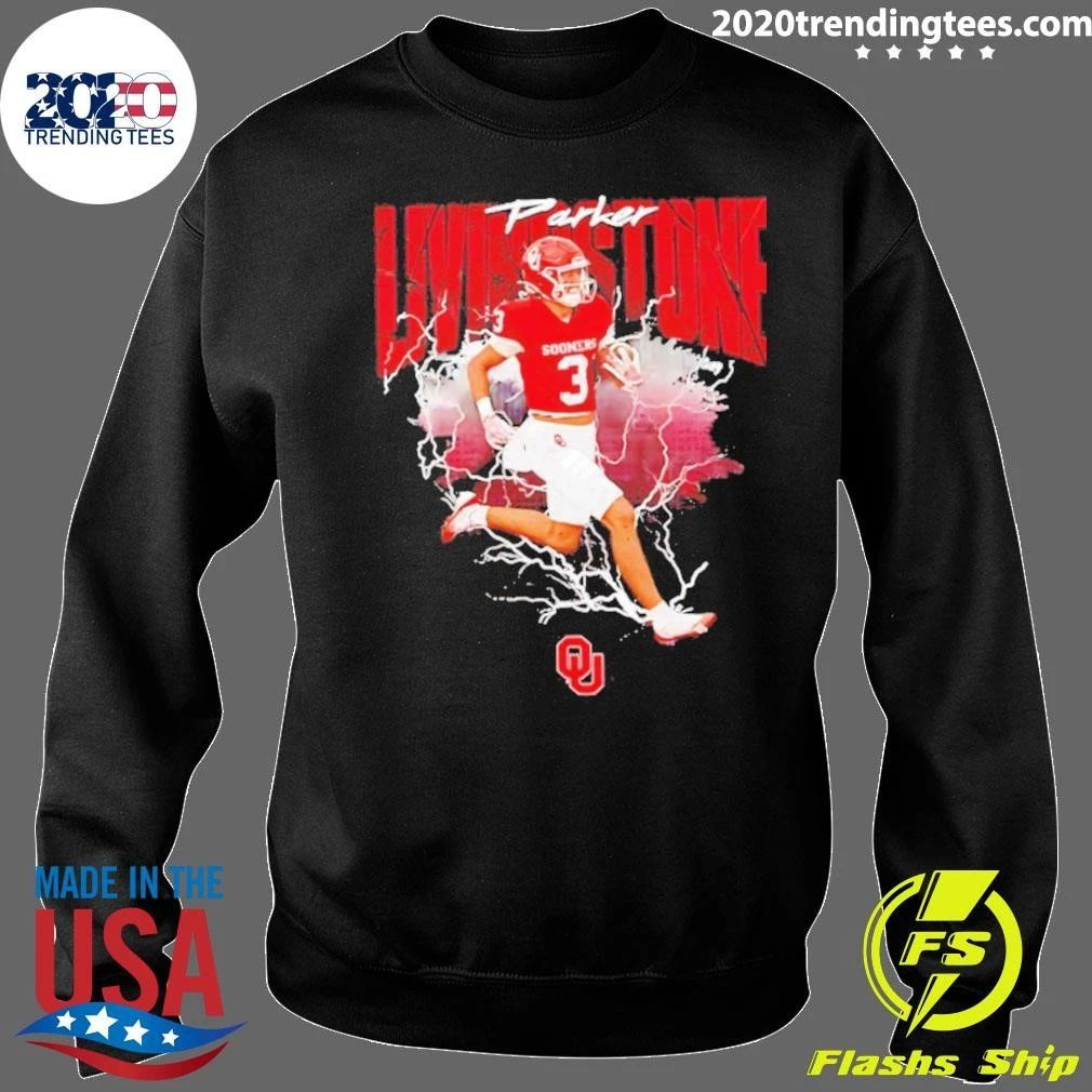 Parker Livingstone Oklahoma Sooners Football Lightning Graphic Shirt