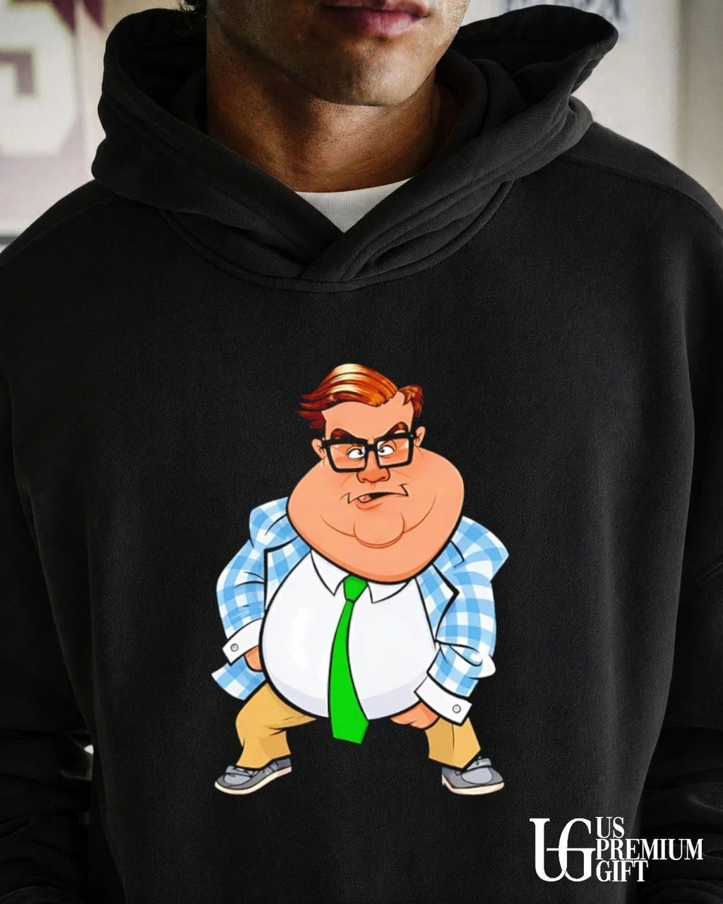 Matt Foley Chris Farley caricature shirt